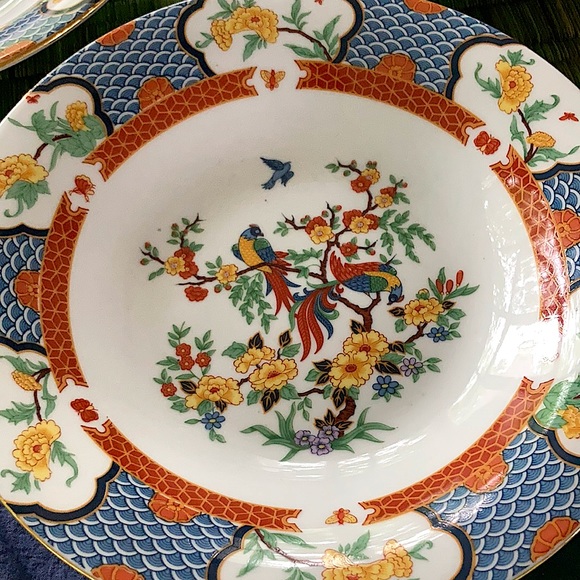 Liling Imperial Garden Rimmed Soup Salad Bowl Set - Picture 4 of 15